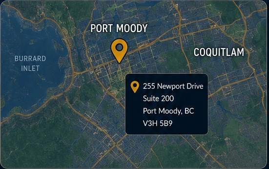 Port Moody Location Map